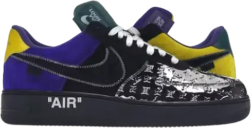Louis Vuitton Nike Air Force 1 Low By Virgil Abloh Black Metalli